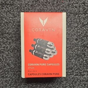 Coravin Pure Capsules 6 Pack - Red and Black